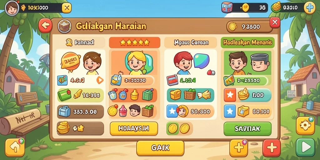 Fitur bonus harian yang menguntungkan bagi pemain.