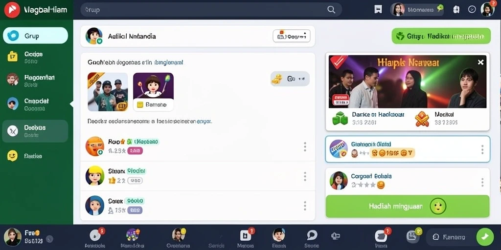 Berbagai pilihan permainan judi yang tersedia.